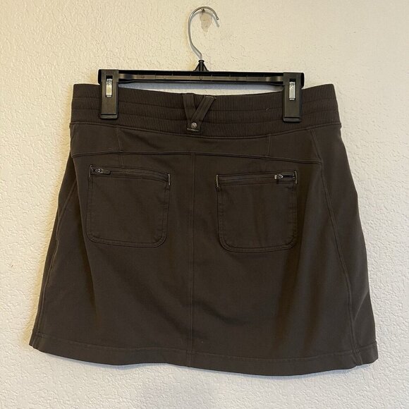 Athleta Size M Trailside Heavy Knit Skort Skirt Zip Pockets - Picture 4 of 9